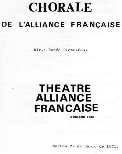 Chorale de l'Alliance Française (1971)