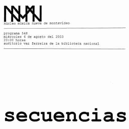 Concierto del Núcleo Música Nueva n° 548